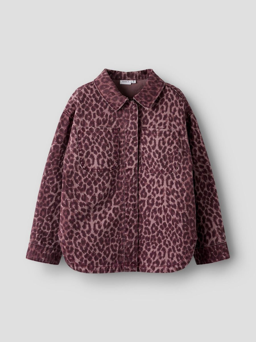 Product carousel image - LEOPARD SHACKET, Burgundy | 2