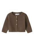 name it ORGANIC COTTON KNITTED CARDIGAN, Walnut, highres - 13242238_Walnut_001.jpg