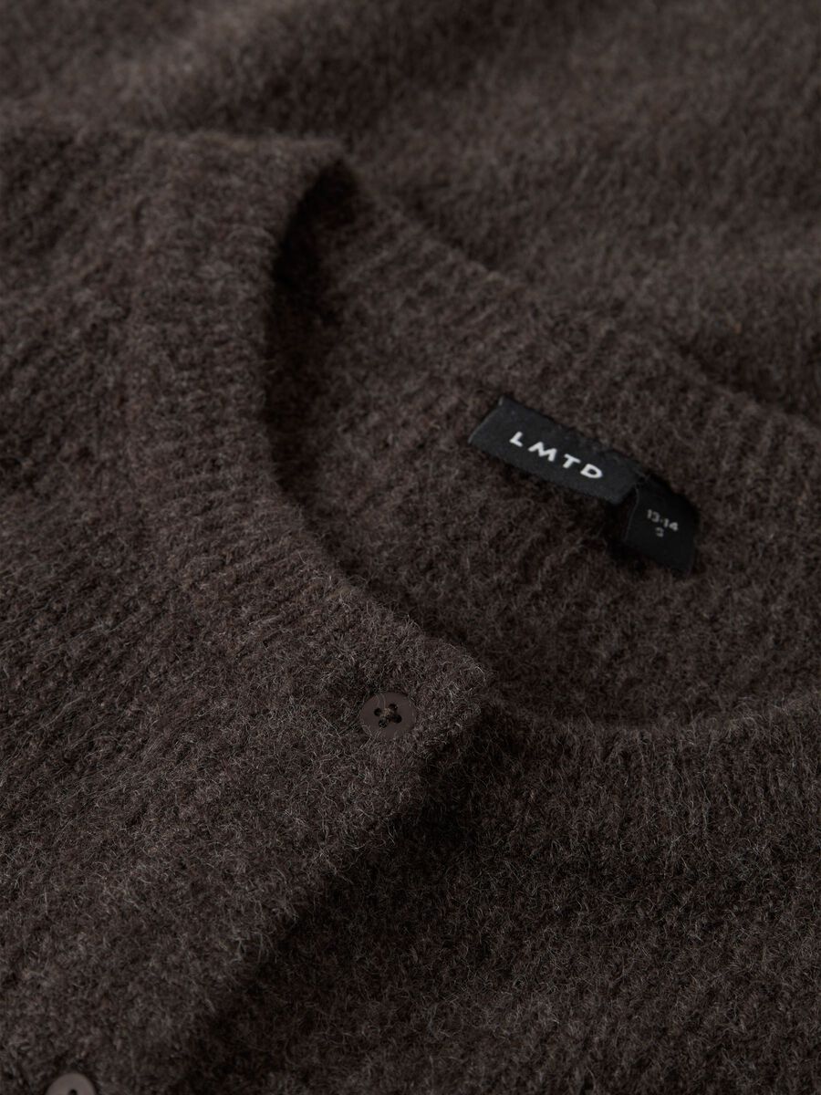 Product carousel image - NORMAL PASFORM STRIKKET CARDIGAN, Chocolate Brown | 2