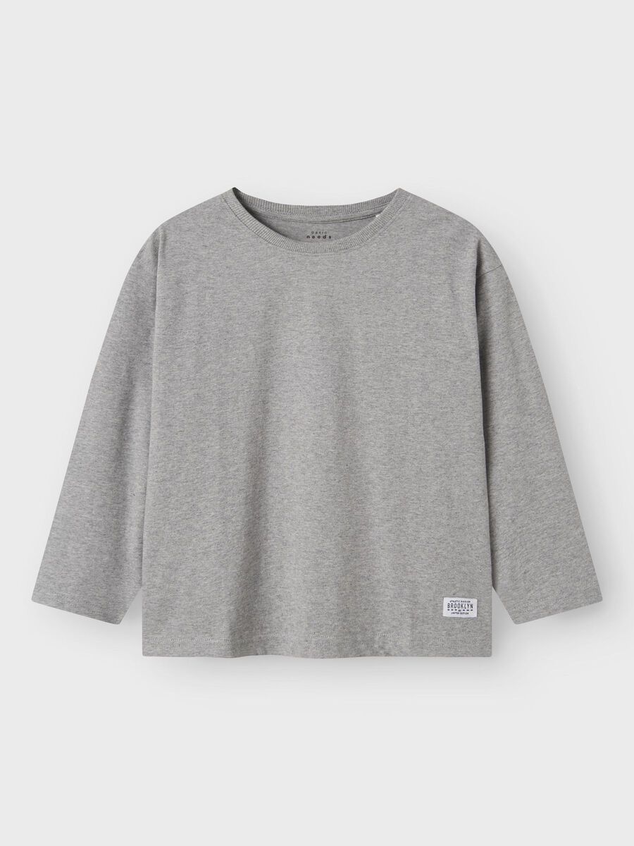 name it RELAXED FIT OBERTEIL MIT LANGEN ÄRMELN, Grey Melange, highres - 13235097_GreyMelange_003.jpg
