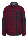 Name it ROLLED SLEEVES CHECKED SHIRT, Cabernet, highres - 13169167_Cabernet_001.jpg