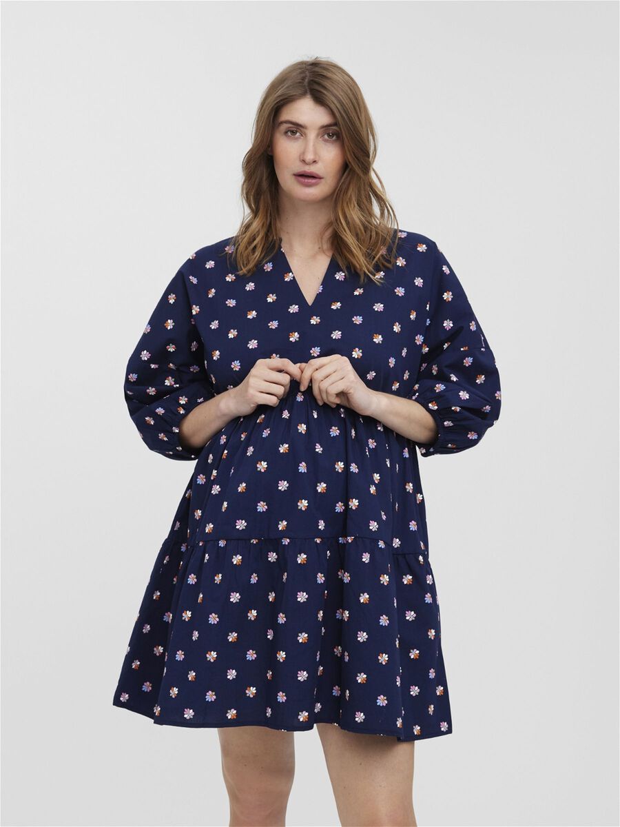 Mama.licious VMMNIBI MATERNITY MINI DRESS, Navy Blazer, highres - 20016421_NavyBlazer_958101_003.jpg