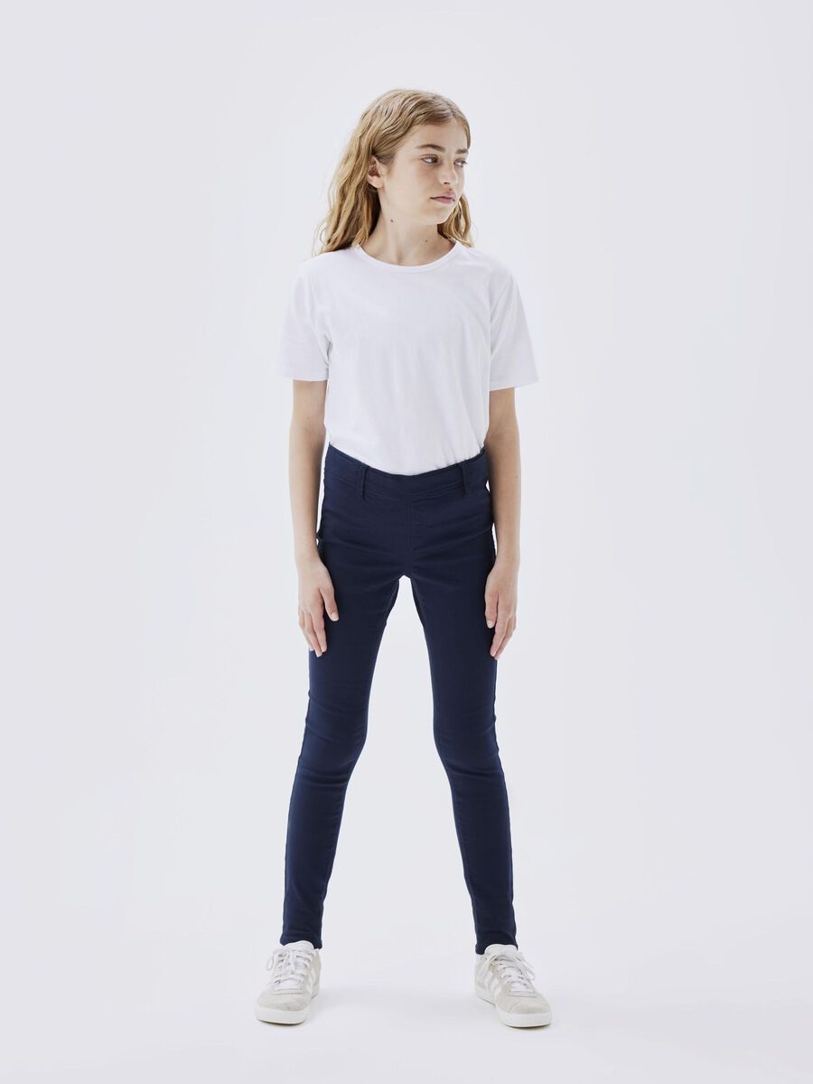 Product carousel image 2 COTTON TWILL LEGGINGS, Dark Sapphire