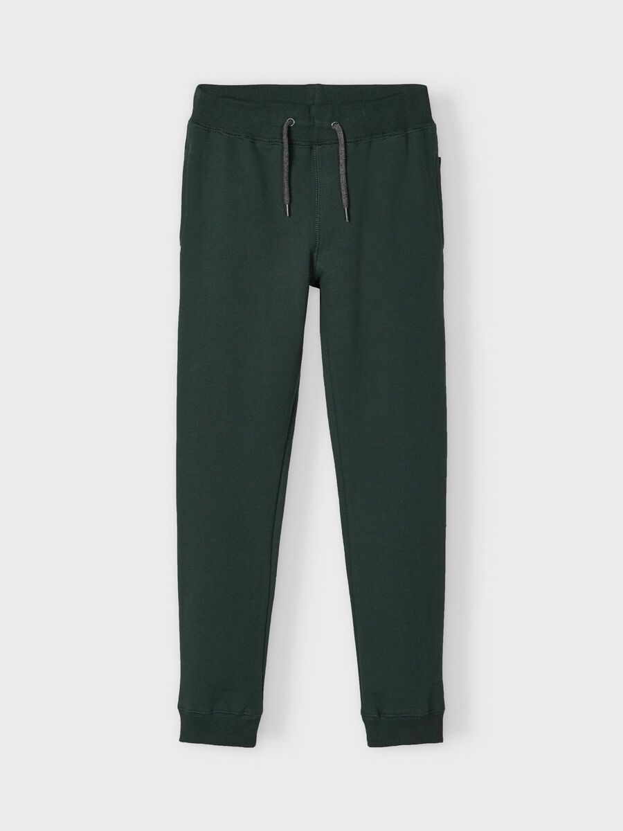 Carousel image - COULEUR UNIE JOGGING EN MOLLETON, Darkest Spruce | 1