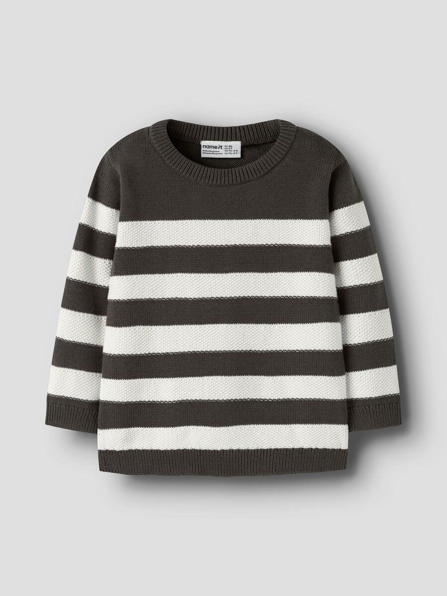 Carousel image 1 ORGANIC COTTON KNITTED PULLOVER, Peat