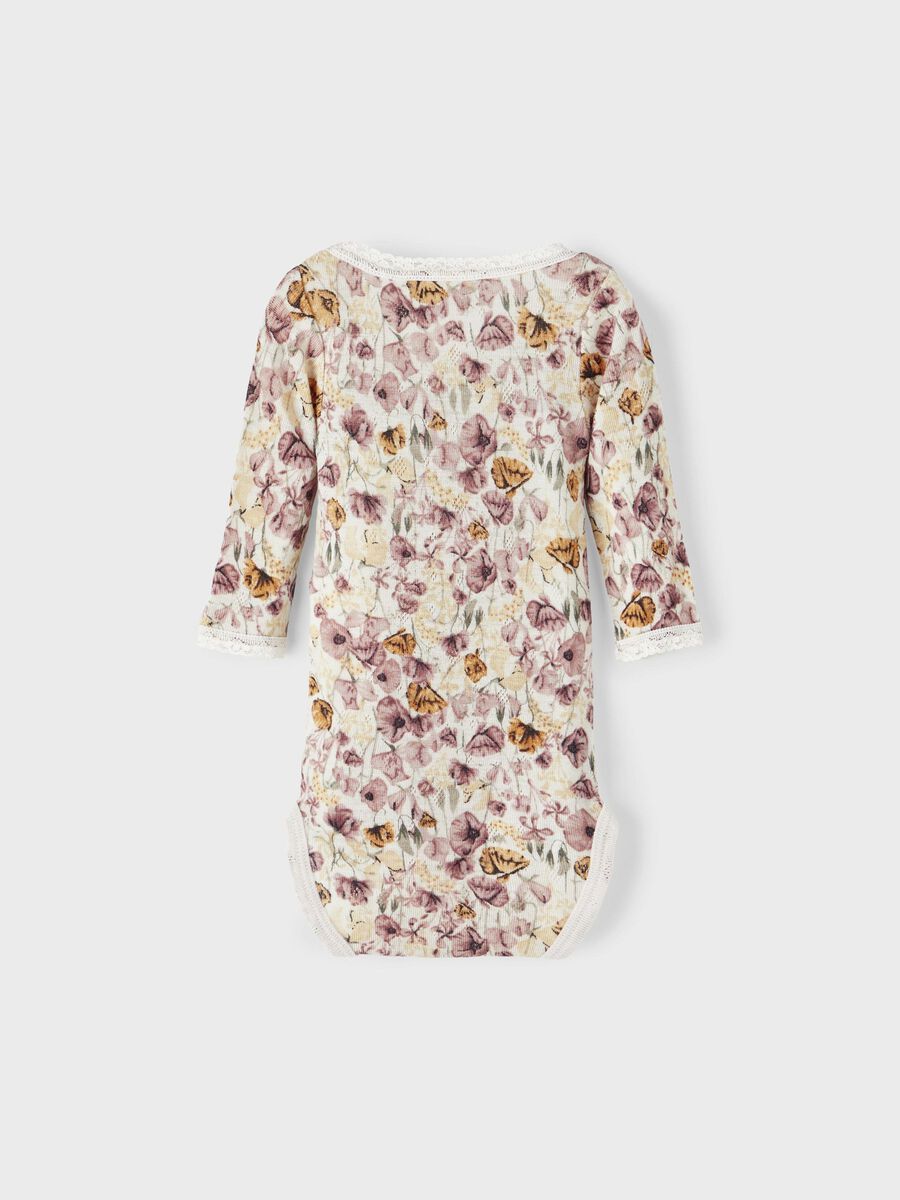 Carousel image - MERINO WOOL ROMPER, Moonbeam | 4
