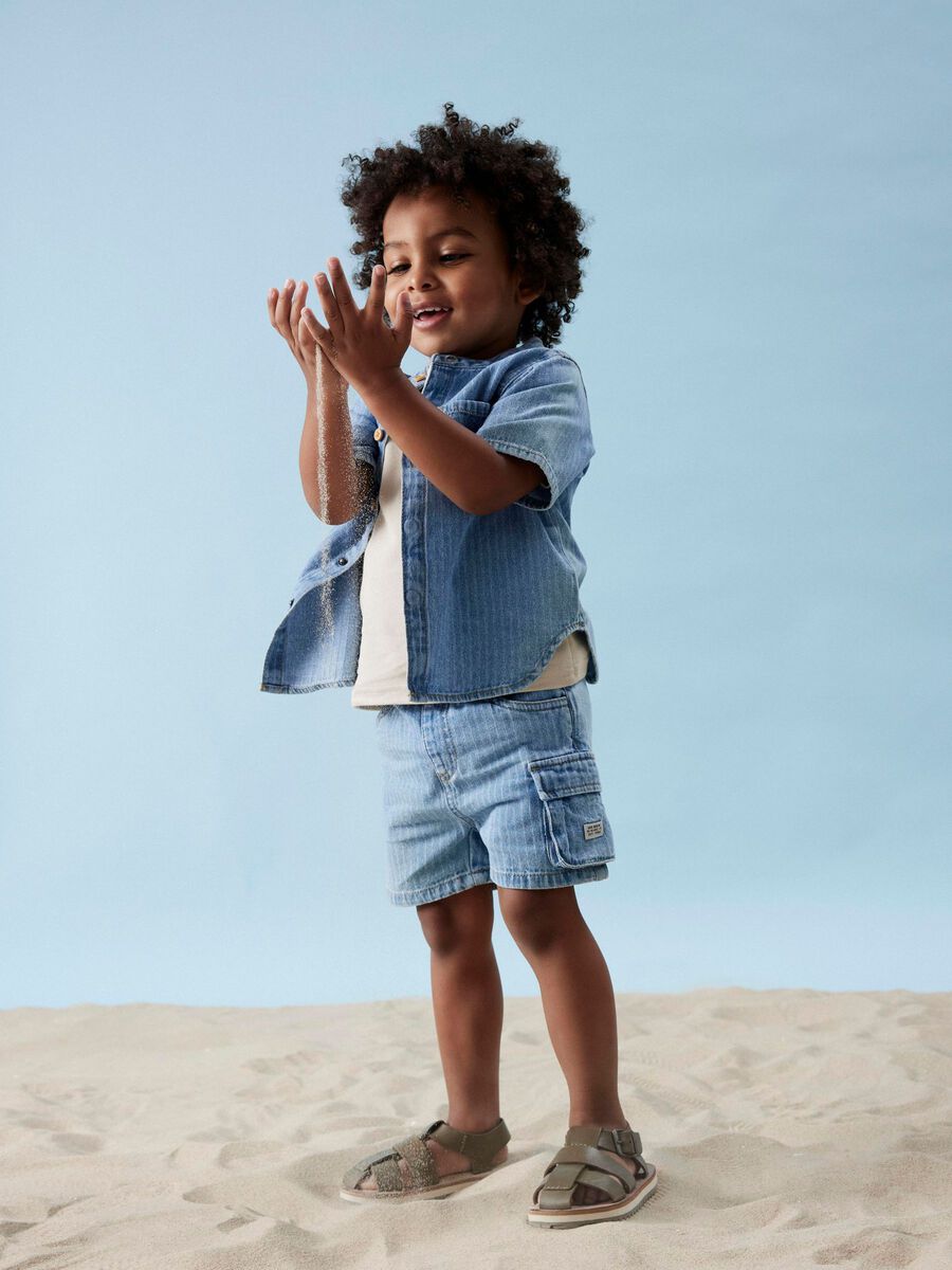 name it TELA VAQUERA PANTALONES CORTOS VAQUEROS, Light Blue Denim, highres - 13242061_LightBlueDenim_1178784_008.jpg