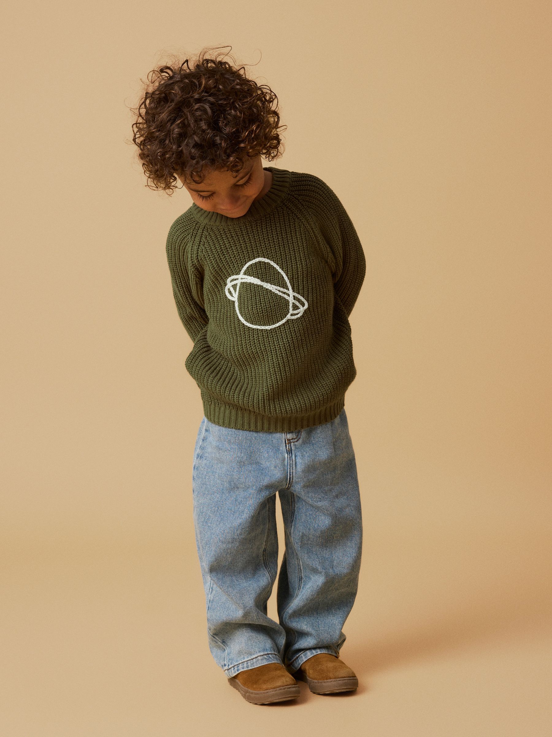 Lil' Atelier EMBROIDED KNITTED CARDIGAN - Toddler Boys' | Green