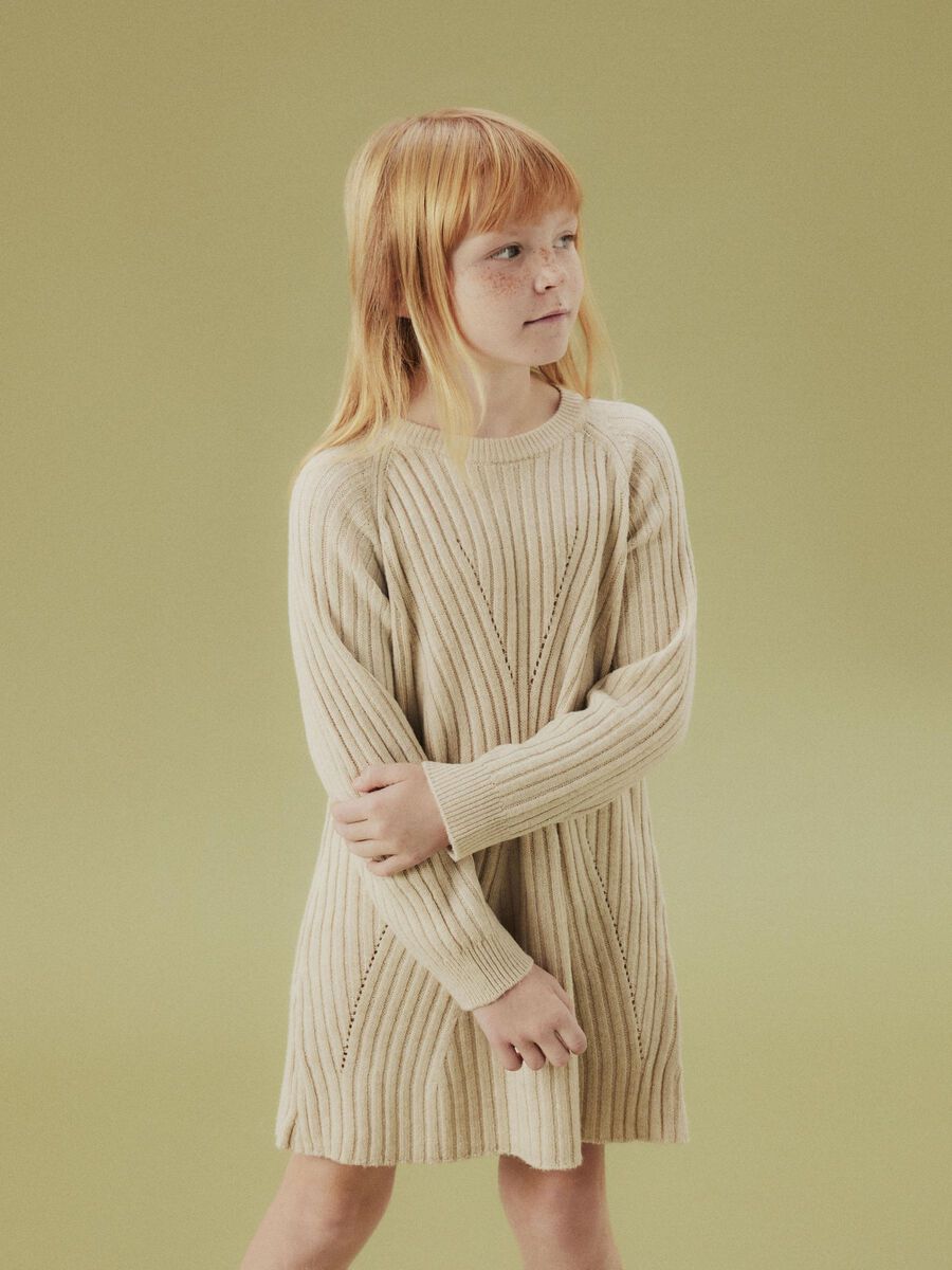 Carousel image - KNITTED DRESS, Doeskin | 2