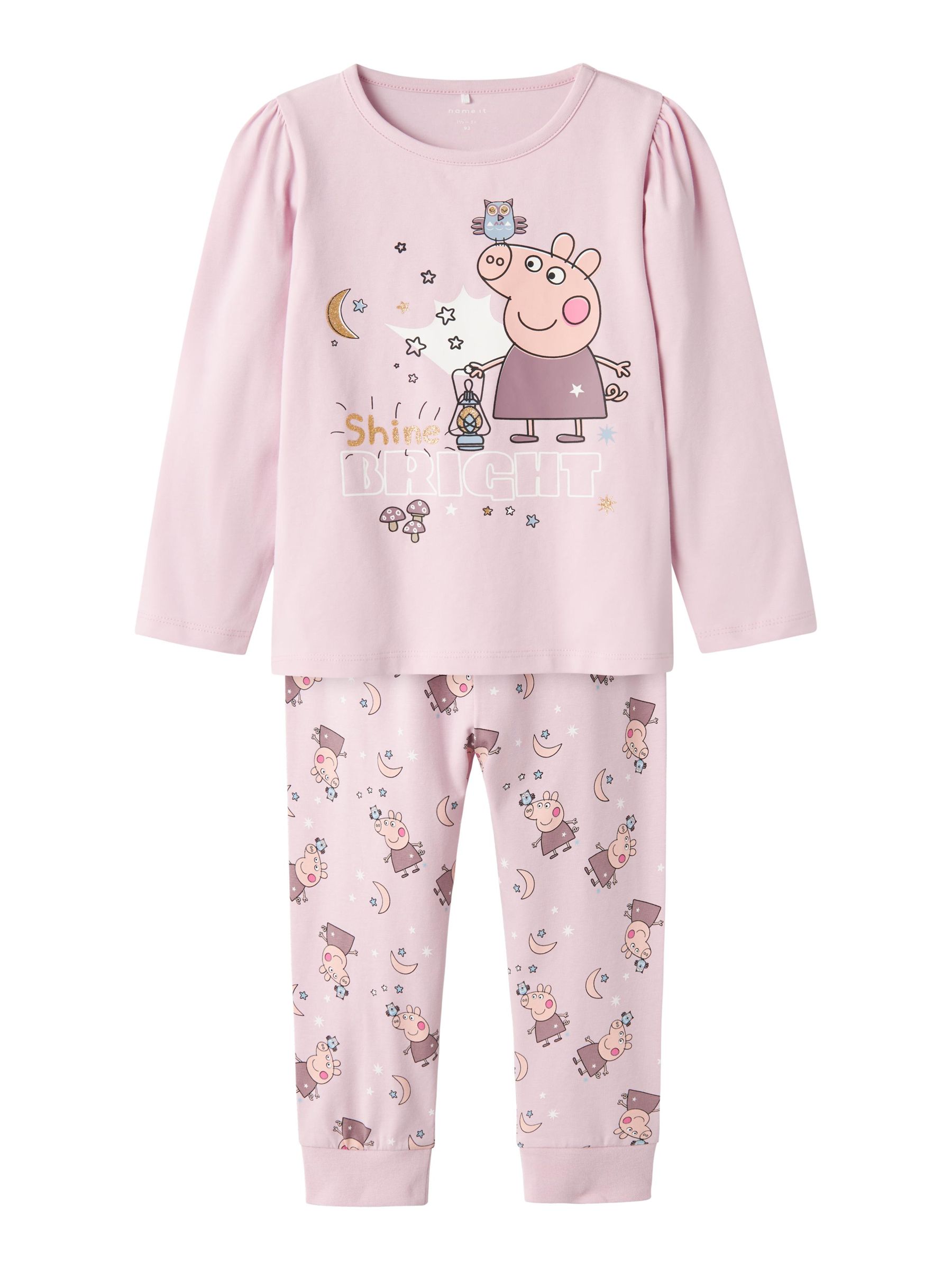 NAME IT Kinder Pyjama Weihnachts-Set - Langarm Schlafanzug Mit Festlichem Print | 95% Baumwolle