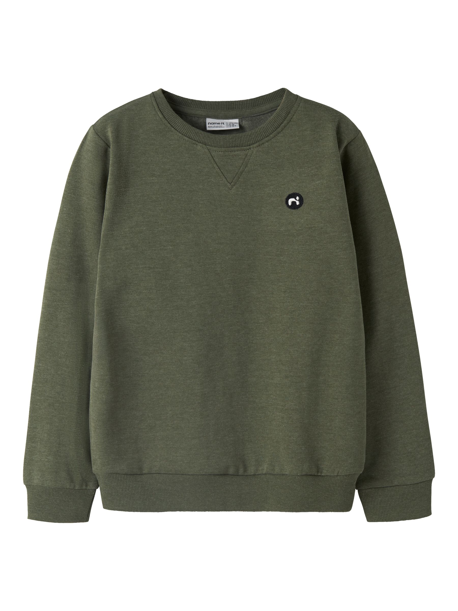 Boys Green Typographic Printed Sweatshirt With Denim Trousers Sets