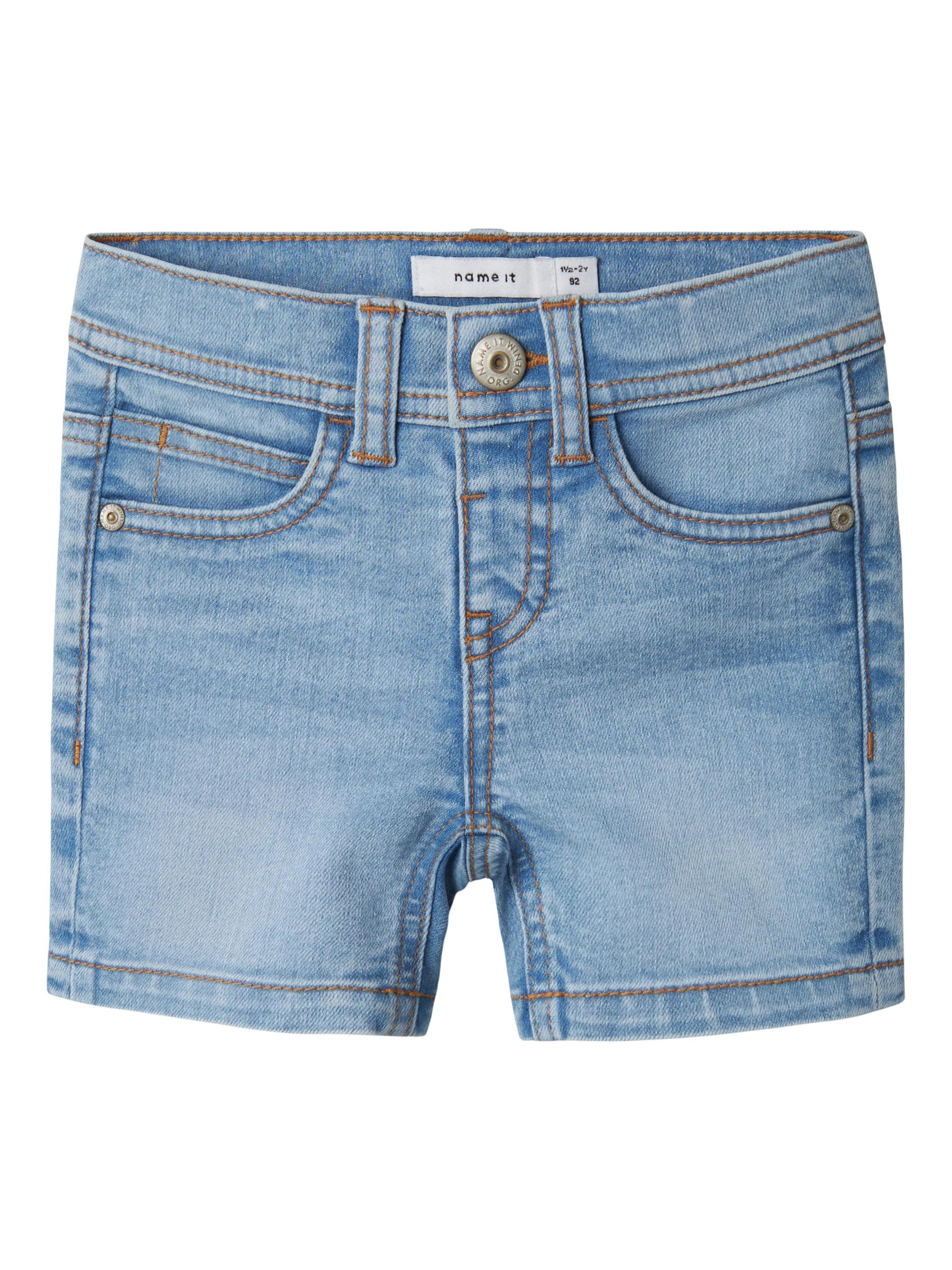 Analogie Dainty Denim Boys Shorts - Blue Stripe